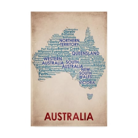 Trademark Fine Art American Flat 'Australia' Canvas Art, 16x24 ALI24463-C1624GG